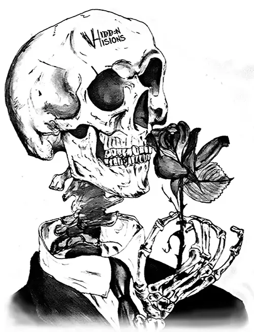 Curious Skeleton: Valorizzare Ogni Momento nella Vita | Disegno | Hidden Visions